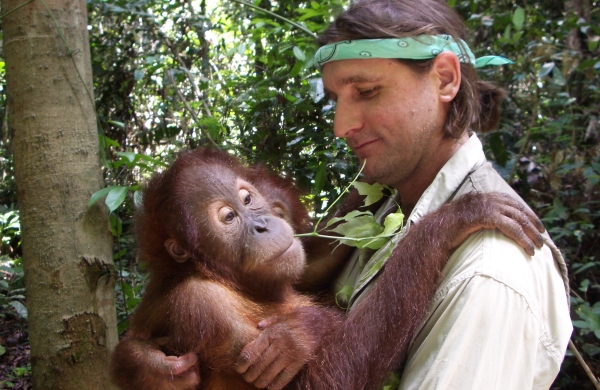 Leif is smitten with orangutans. 