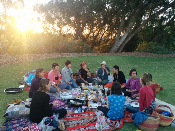 The women's circle that Wendy joins monthly. Photo - Sandra Gunthart