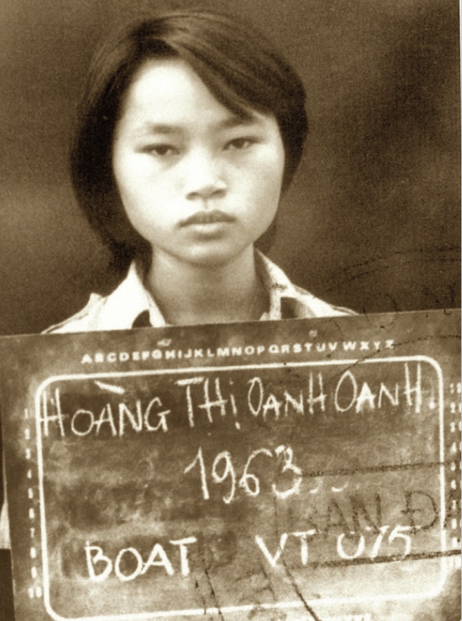 Carina in 1979 when she fled from Vietnam.