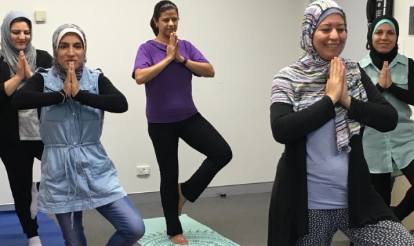 Muslim Iraqi Women's Yoga Group. 