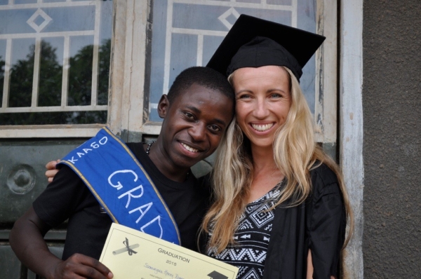 Henry and Emma at Henry's graduation.